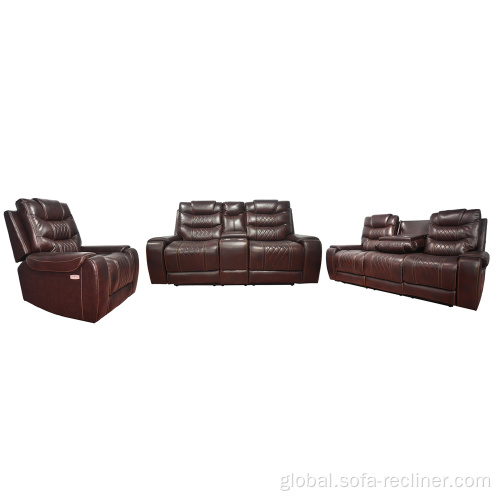 Leather Recliner Sofas Living Room sofa Leather Electric Recliner Sofa Set Manufactory